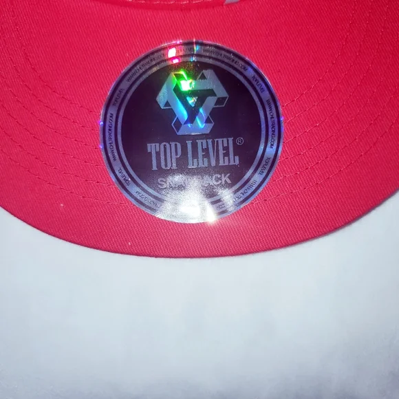 TOP LEVEL RED SNAPBACK (OS) NWOT - Picture 5 of 5
